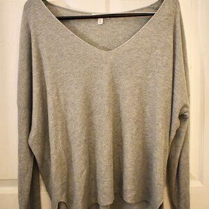 BP. grey v-neck ribbed sweater